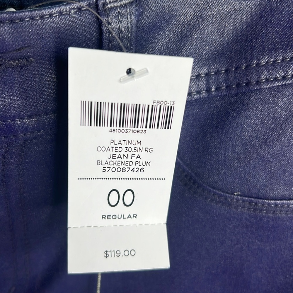 Chico’s Platinum Plum Coated Denim Pants - Picture 12 of 12